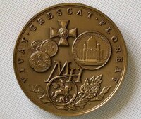 Настольная бронзовая медаль -московское нумизматическое общество