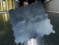 Плитка резиновая модульная резиплит double rubber для мастерских