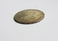 Редкая полтина 1723 года. пётр 1 в горностаевой мантии. монеты