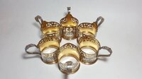 Серебряные подстаканники времён ссср 875 пробы.